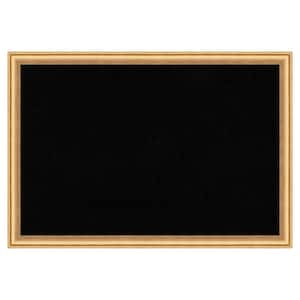 Salon Scoop Gold Wood Framed Black Corkboard 26 in. x 18 in. Bulletin Board Memo Board