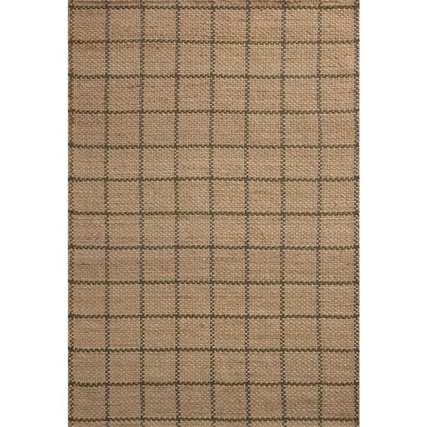 Chris Love Julia Fletcher Natural / Olive 8 ft. 6 in. x 11 ft. 6 in.  Contemporary Area Rug