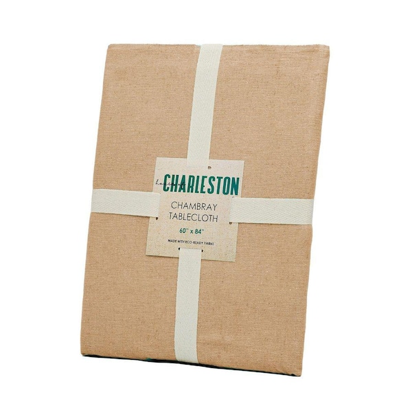 Charleston 52 in. W x 70 in. L Sandal Solid Cotton Rich Tablecloth