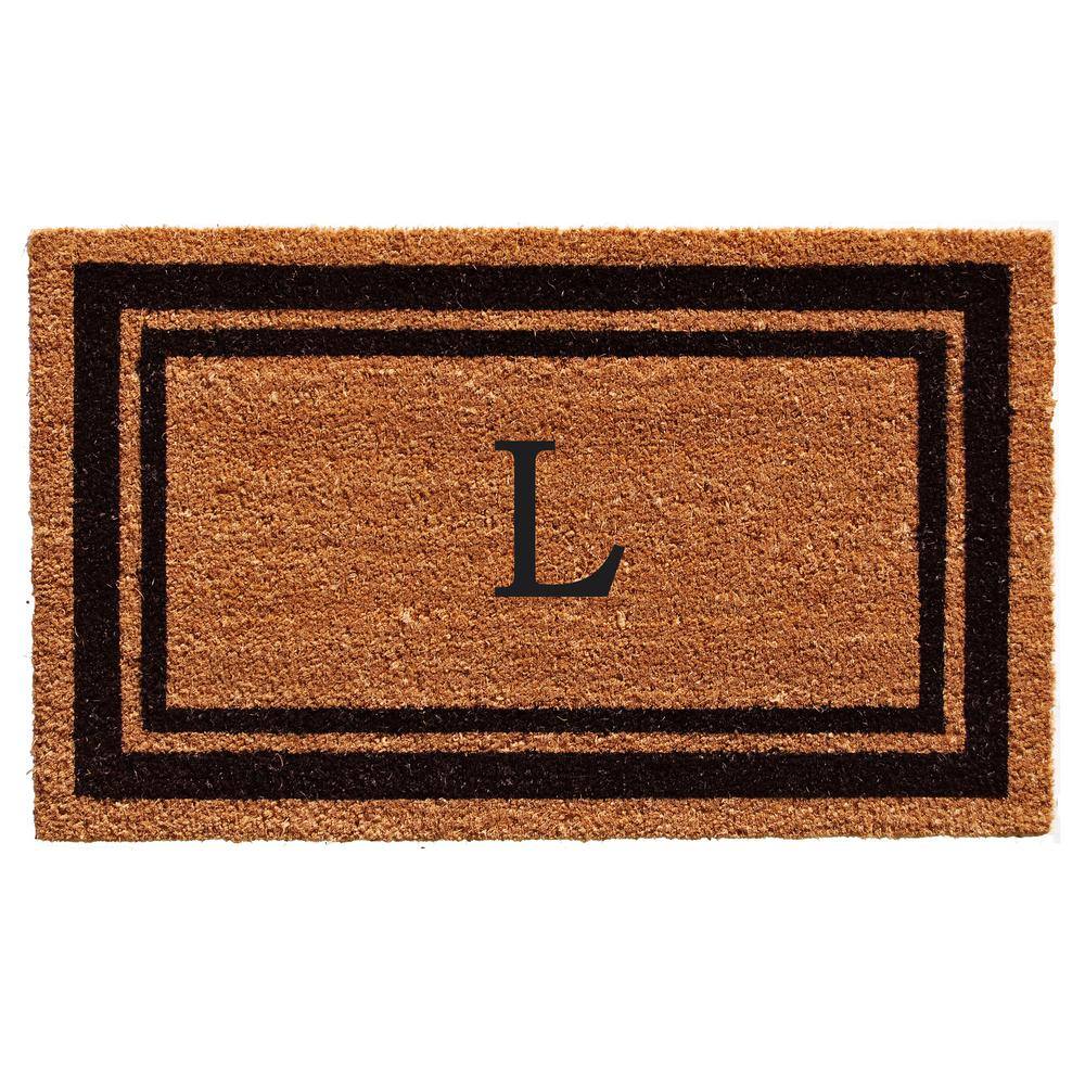 "Black Border 36"" x 72"" Monogram Doormat (Letter L)" price history on PriceWatchPro