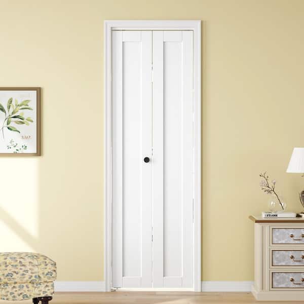 easelife 24 in. x 80 in. 1 Panel White Finished Solid Core MDF