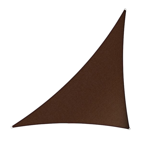 18 ft. x 18 ft. x 25.5 ft. Brown Right Triangle Sun Shade Sail Canopy Fabric Cloth