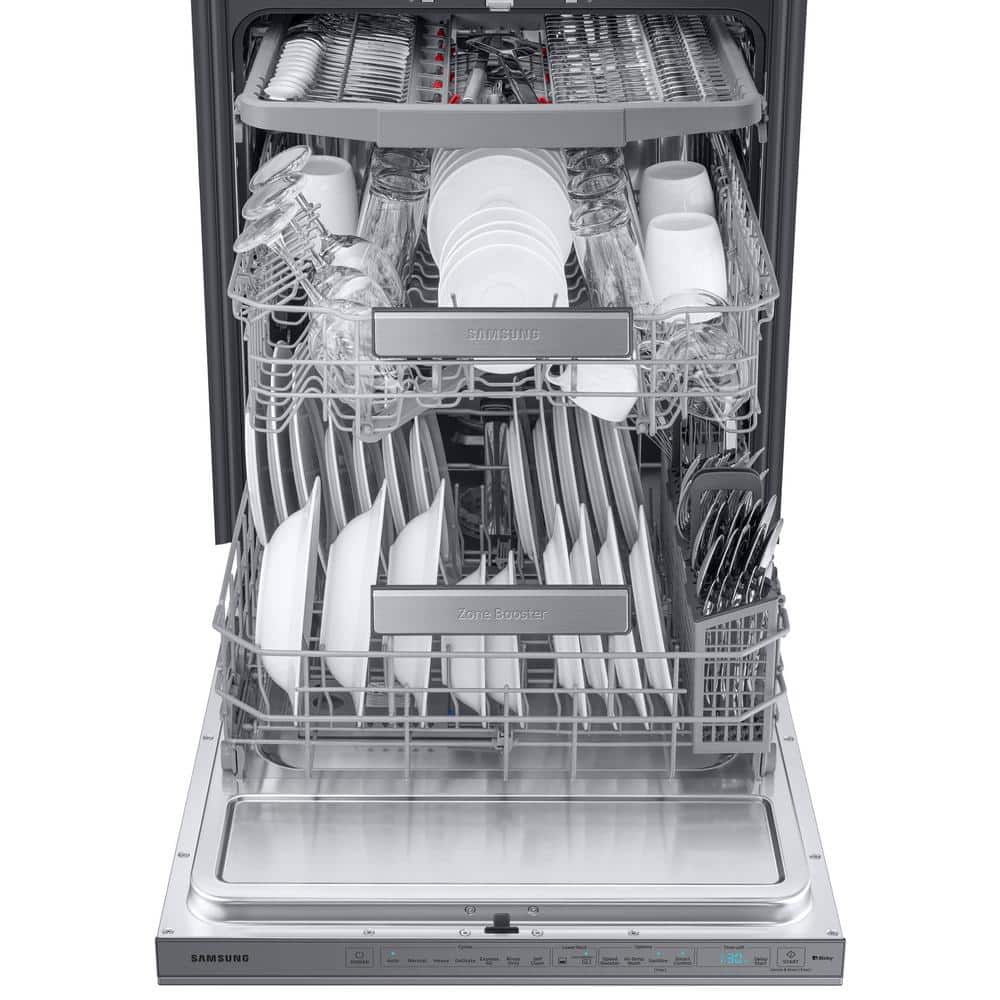 Stainless Steel Smart Built-In Dishwasher with Wi-Fi and 3 Racks