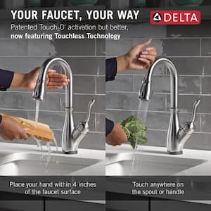 Leland Touch2O with Touchless Technology Single Handle Bar Faucet in Arctic Stainless