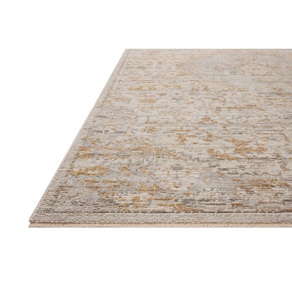 Milena Ivory / Ochre 11 ft. 6 in. x 11 ft. 6 in. Round Traditional Area Rug