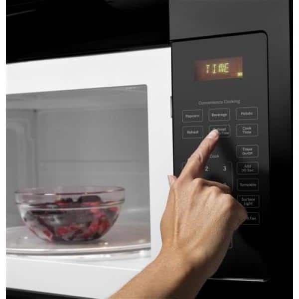 Black 30" Over-the-Range Microwave Oven with Built-in Exhaust