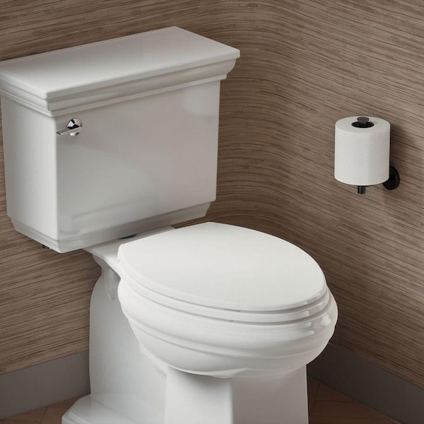 Highline Elongated Grip Tight Bumpers, Soft Close Front Toilet Seat in White