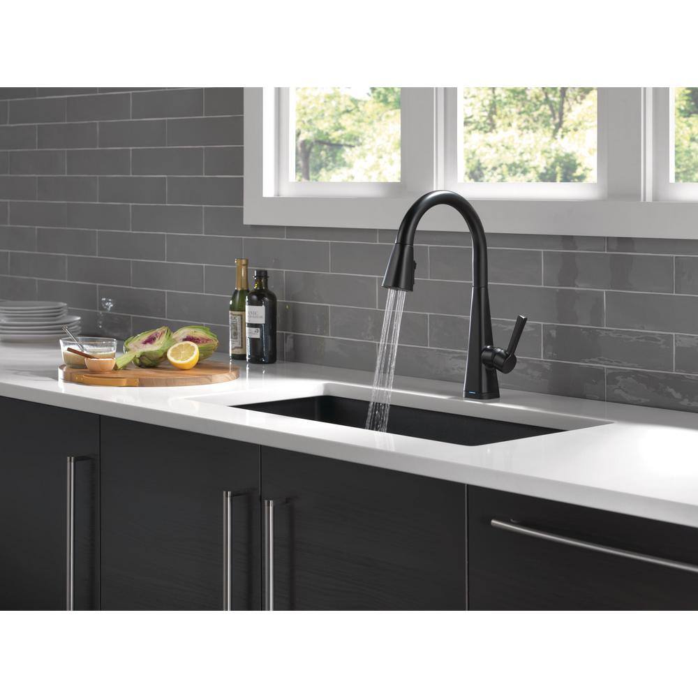Matte Black Touch Kitchen Faucet with Pull-Down Sprayer