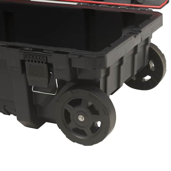 Husky 23 in. 50 Gal. Black Rolling Toolbox with Keyed Lock and Portable  Hand Tool Tray 206319 - The Home Depot