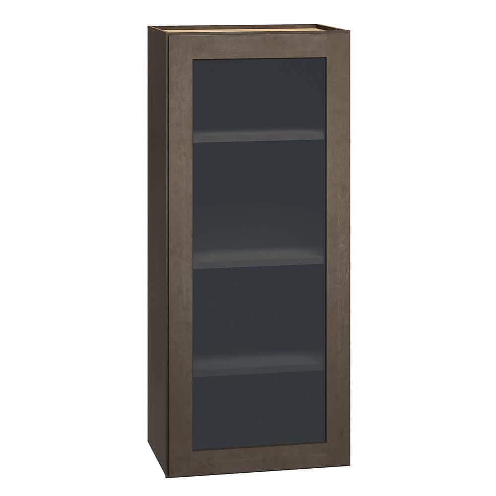 QuickShip Cottage 18 in. W x 12 in. D x 42 in. H Assembled Plywood Cut for Glass Specialty Wall Cabinet in Fieldstone price history on PriceWatchPro