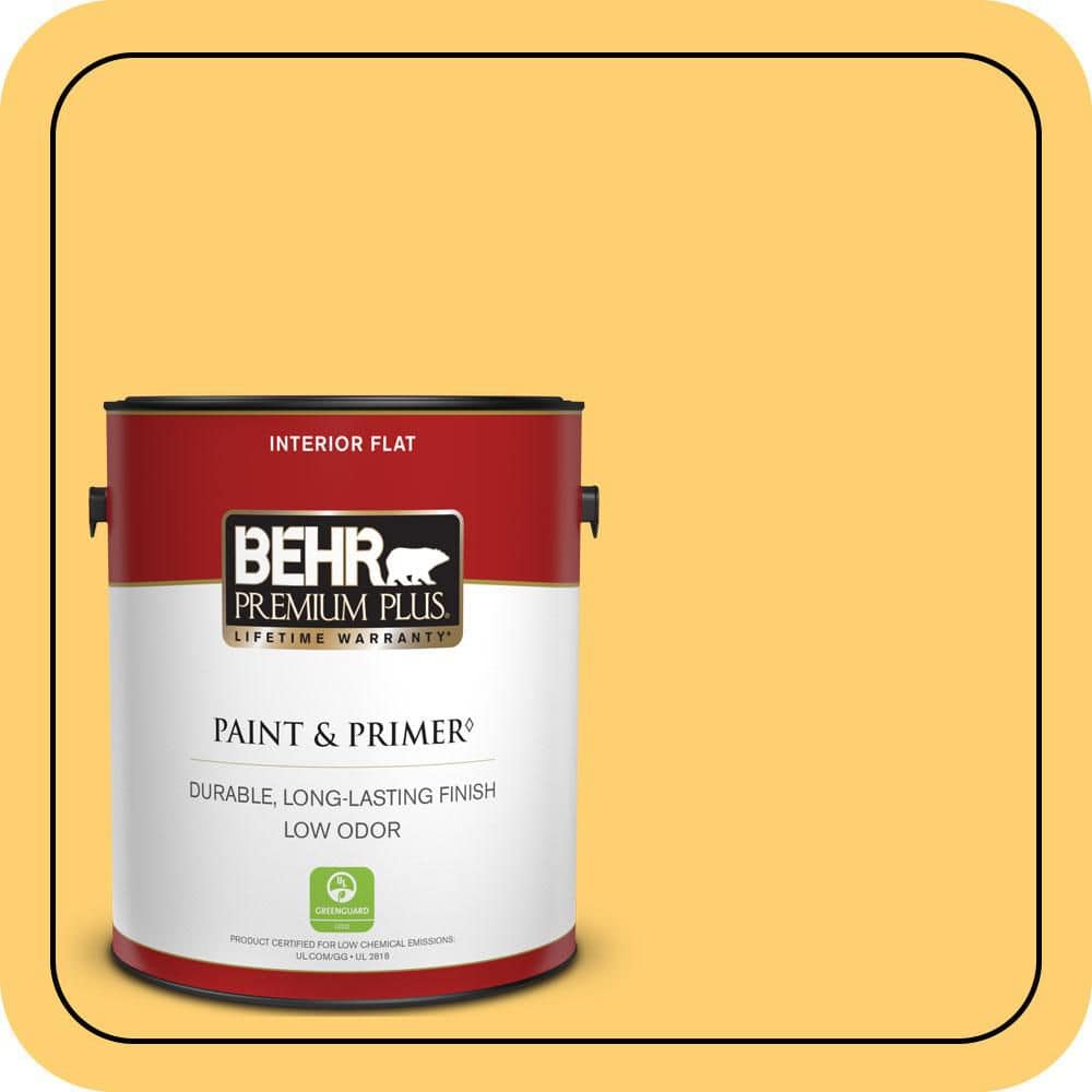 1 gal. #320B-6 Mellow Yellow Flat Low Odor Interior Paint & Primer price history on PriceWatchPro