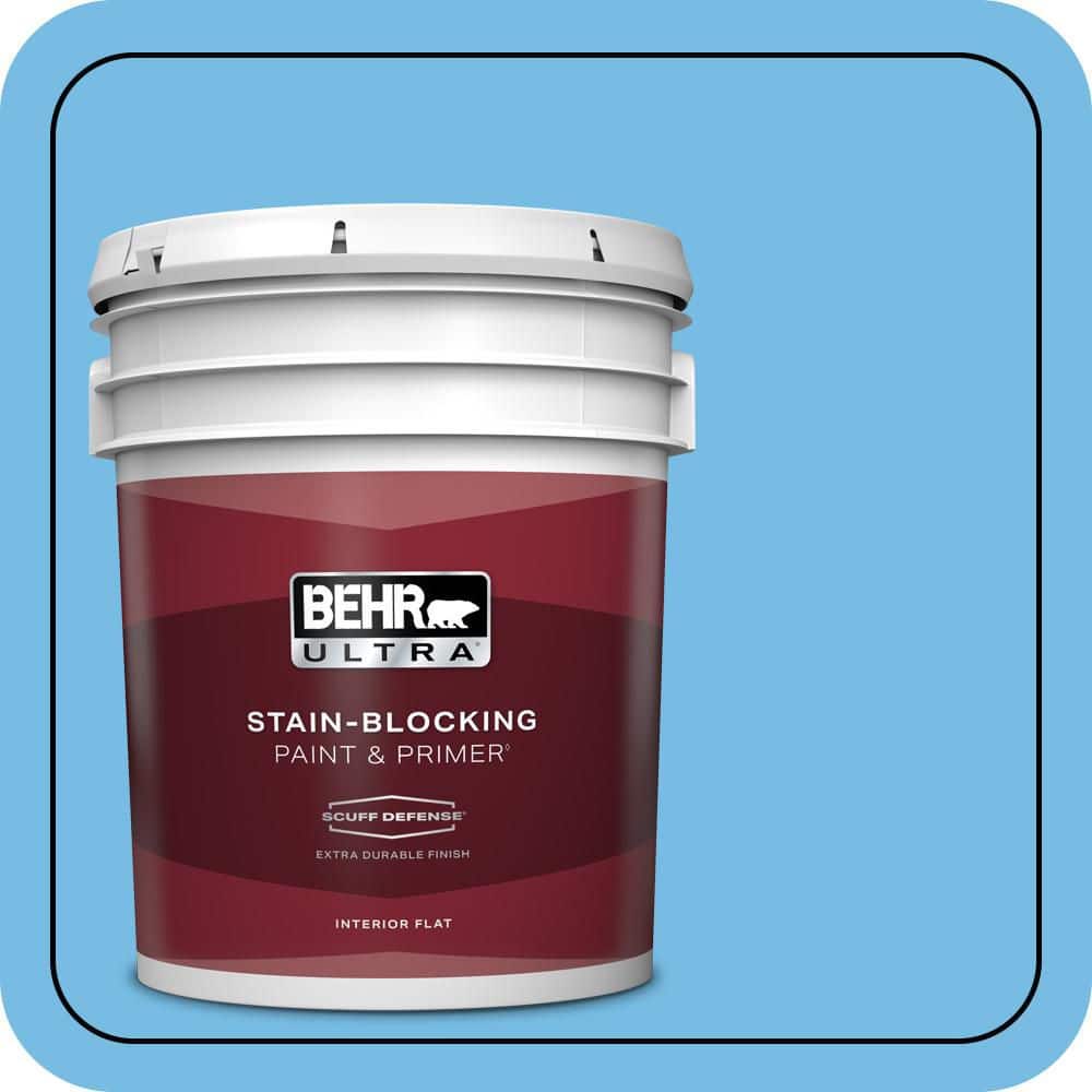 5 gal. #550B-4 Costa Rica Blue Extra Durable Flat Interior Paint & Primer price history on PriceWatchPro