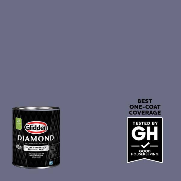 Glidden Diamond 1 qt. PPG1169-6 Great Grape Semi-Gloss Interior Paint with Primer