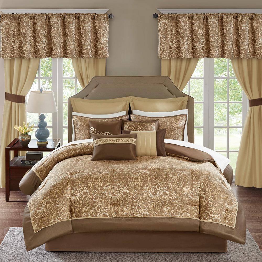 Reviews for MADISDON PARK ESSENTIALS Cadence Brown Polyester Queen