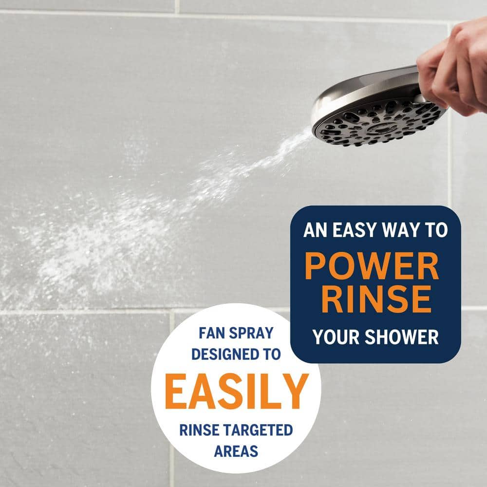 Brushed Nickel Handheld Wall Mounted Shower Head with 7-Spray Settings