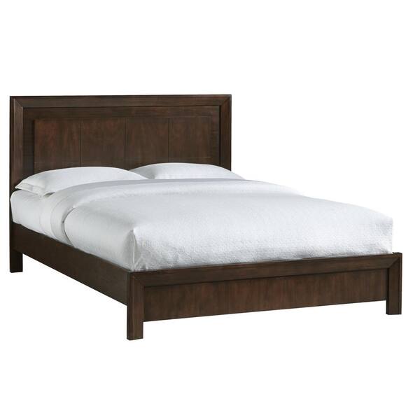 Modus Furniture Element Dark Wood, Raised King Size Bed Frame With Headboard