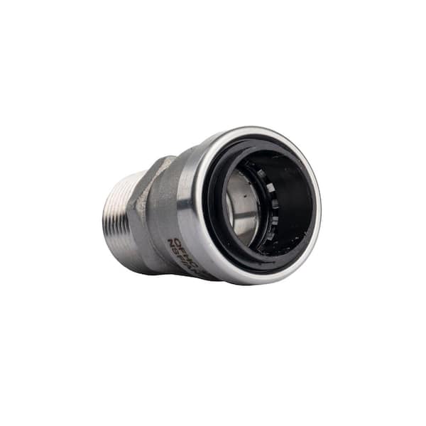 QUICKFITTING 3/4 in. Stainless Steel Push-to-Connect x MNPT (Male Thread) Adapter Fitting