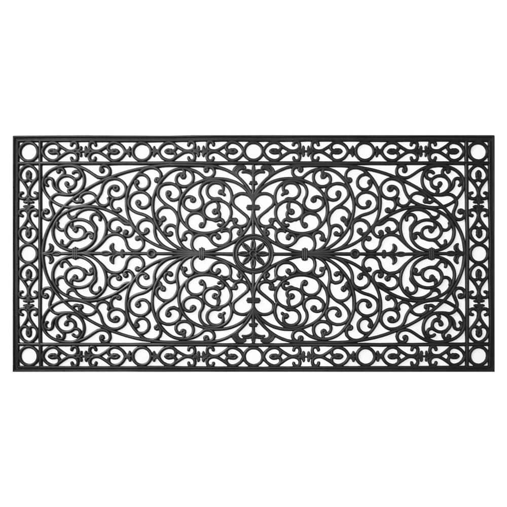 Black 72 in. x 36 in. Rubber Outdoor Door Mat price history on PriceWatchPro