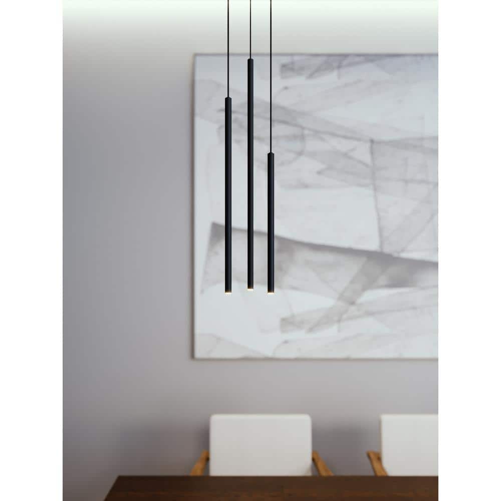 Eclipse 18" High Black LED Pendant Light for Indoor/Outdoor Use