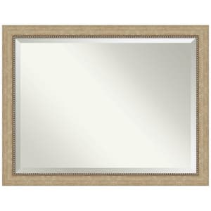 Astor 45 in. x 35 in. Modern Rectangle Framed Champagne Bathroom Vanity Mirror