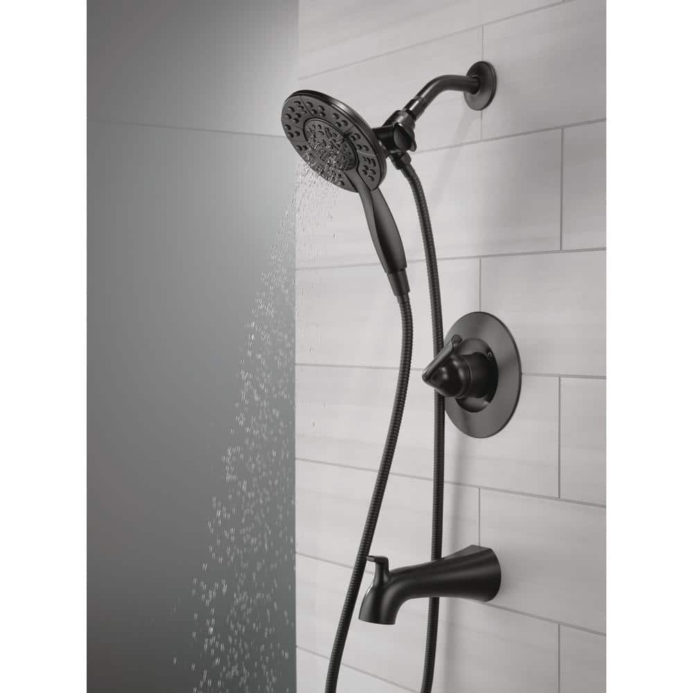 Matte Black Dual Handheld Wall Mounted Shower Faucet Set