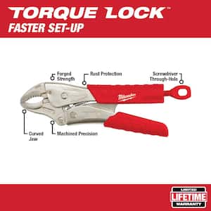 Torque Lock Curved Jaw Locking Pliers and 6 in. and 10 in. Straight-Jaw Pliers Set (4-Piece)