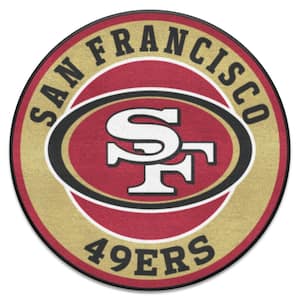 NFL San Francisco 49ers Red 2 ft. x 2 ft. Round Area Rug