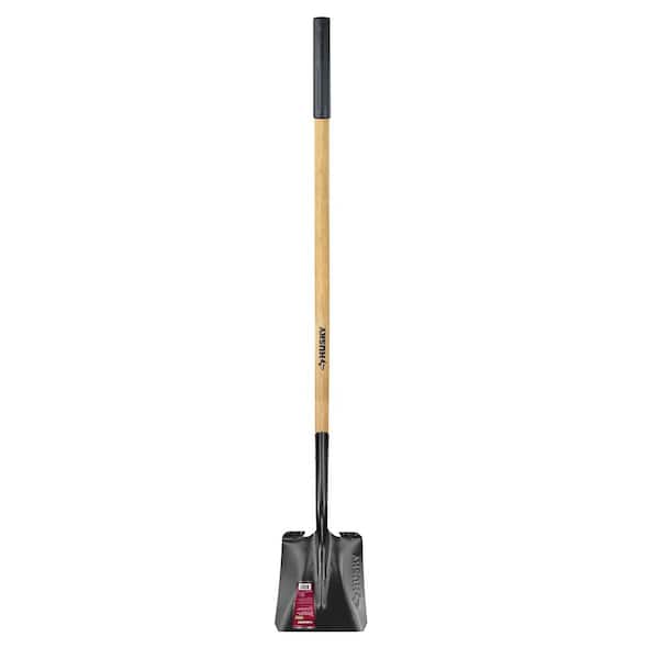 47 in. L Wood Handle Carbon Steel Transfer Shovel with Grip