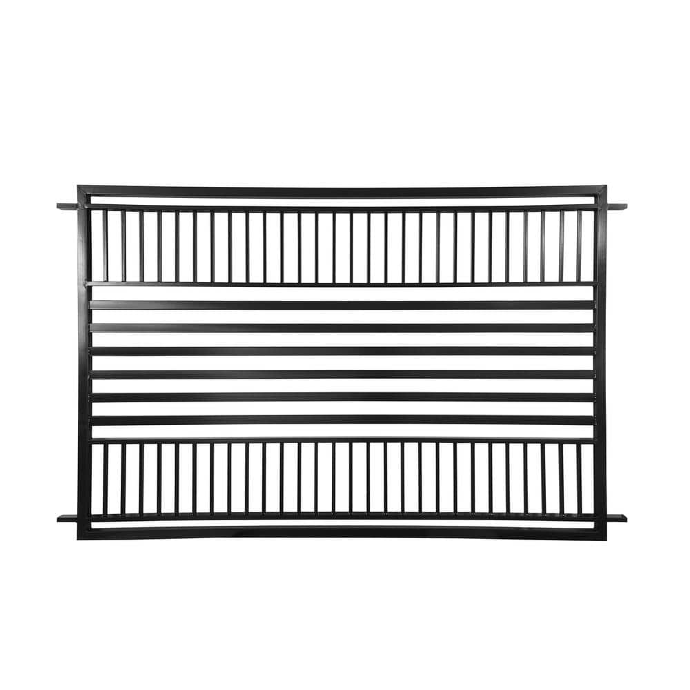 Barcelona Style Black Steel 8x5 ft Garden Fence