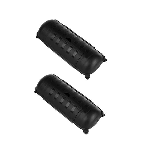 3 Pack Outdoor Extension Cord Safety Cover with Waterproof Seal, Weatherproof Electrical Connection Box, Black