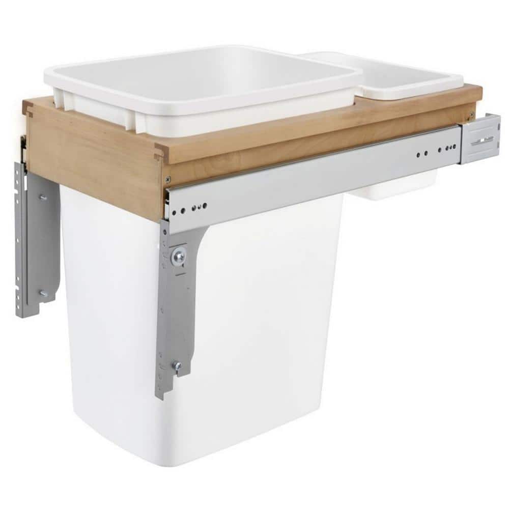 White Single Pull Out Top Mount Trash Can 35 Qt price history on PriceWatchPro
