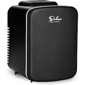 4L/6 Can Portable Cooler & Warmer Freon-Free Mini Refrigerator in Black