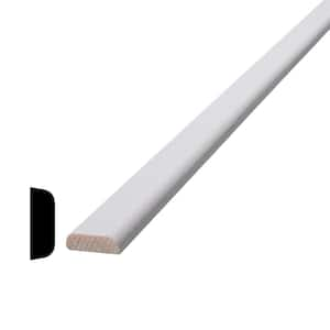 1/4 in. D x 3/4 in. W. x 96 in. L Pine Wood Primed White Finger-Joint Screen Moulding Pack 10-Pack