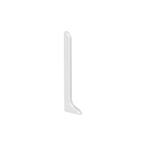 Designbase-SL Matte White Aluminum 3-1/8 in. x 1/2 in. Metal Right End Cap