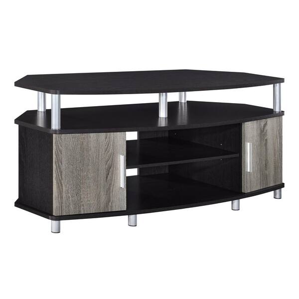 Ameriwood Windsor 48 in. Espresso and Sonoma Oak Particle Board TV Stand Fits TVs Up to 50 in. with Adjustable Shelves