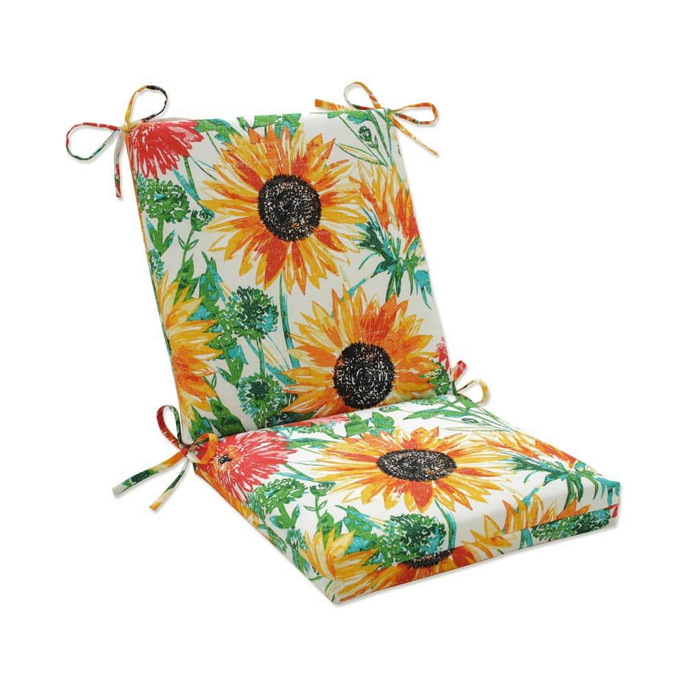 Pillow Perfect Bright Floral 18 in. W x 3 in. H Deep Seat, 1-Piece ...