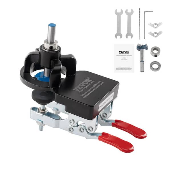 35 mm Concealed Door Hinge Jig, Aluminum Alloy Cabinet Hinge Jig, Accurate Locking Dual Clamp Fixation Hinge Drill Jig