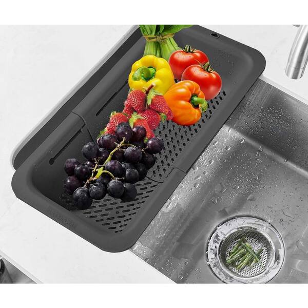 Numhew Collapsible Over the Sink Colander, Expandable with 7