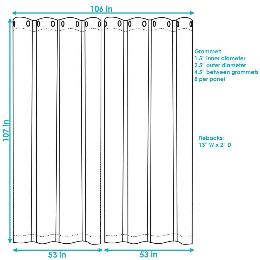 Blue and White Stripe Polyester Light-Filtering Grommet Curtain Panel