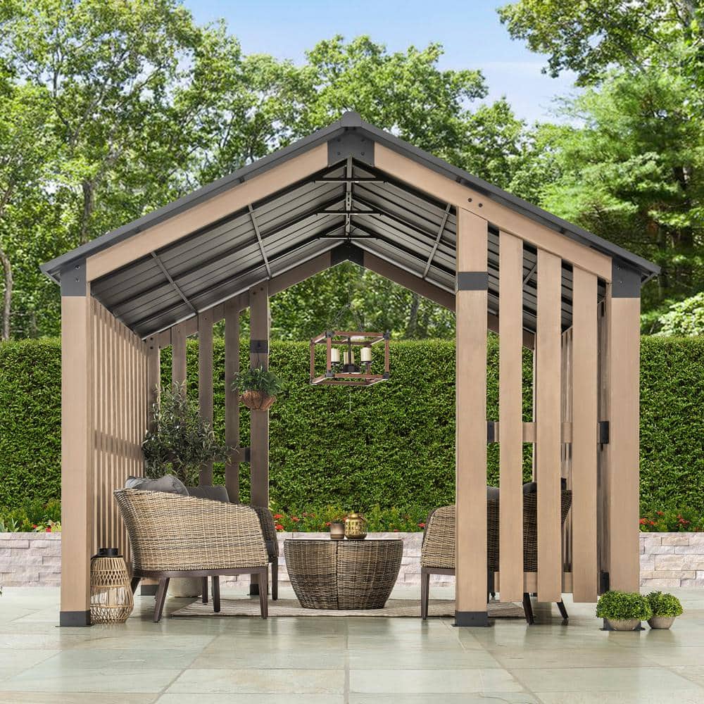✨花水木✨✕4 Sunjoy Sienna 11 ft. x 11 ft.Cedar Wood Framed Hot Tub