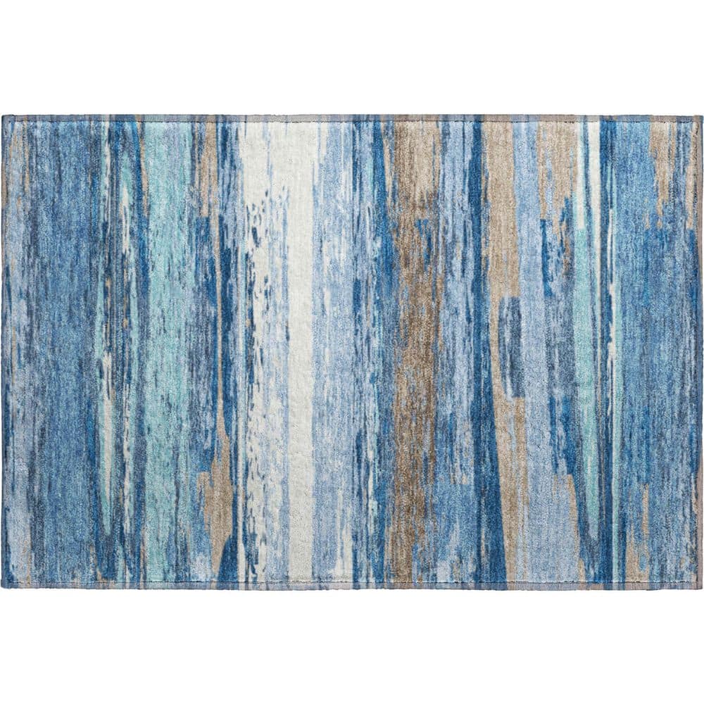 Mayfield Premium Machine Washable Abstract AMF2287 Blue 2 ft. x 3 ft. Accent Rug price history on PriceWatchPro