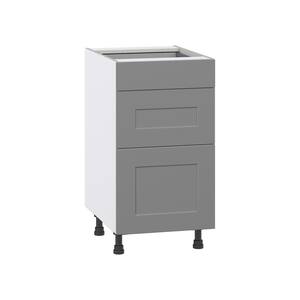 J COLLECTION Bristol Painted Slate Gray Shaker Assembled Wall Kitchen ...