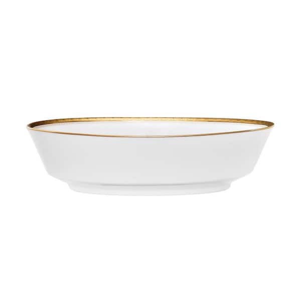 Noritake Charlotta Gold 32 fl. oz. (Gold) Porcelain Oval Vegetable Bowl