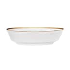 Charlotta Gold/White Porcelain Oval Vegetable 32 oz.