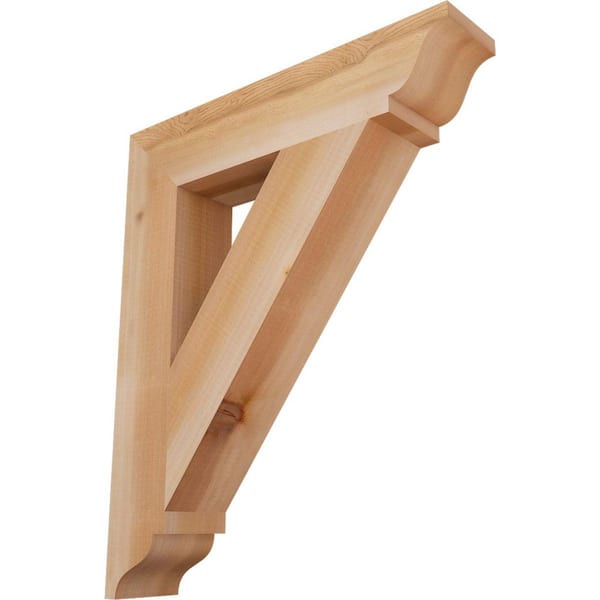 Ekena Millwork 3.5 in. x 24 in. x 20 in. Western Red Cedar Traditional Smooth Bracket