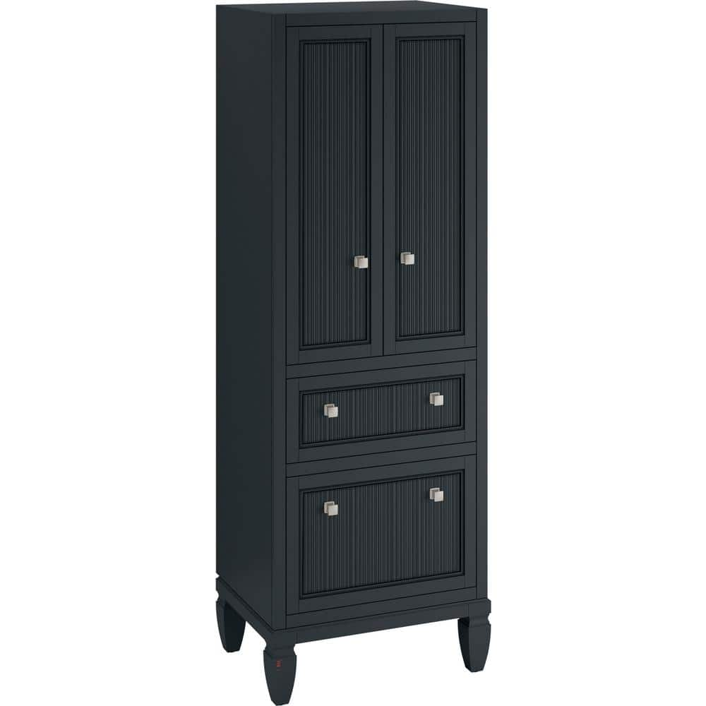 KOHLER Hearthaven 24 in. W Linen Cabinet in Slate Grey K-33540-ASB-1WX ...