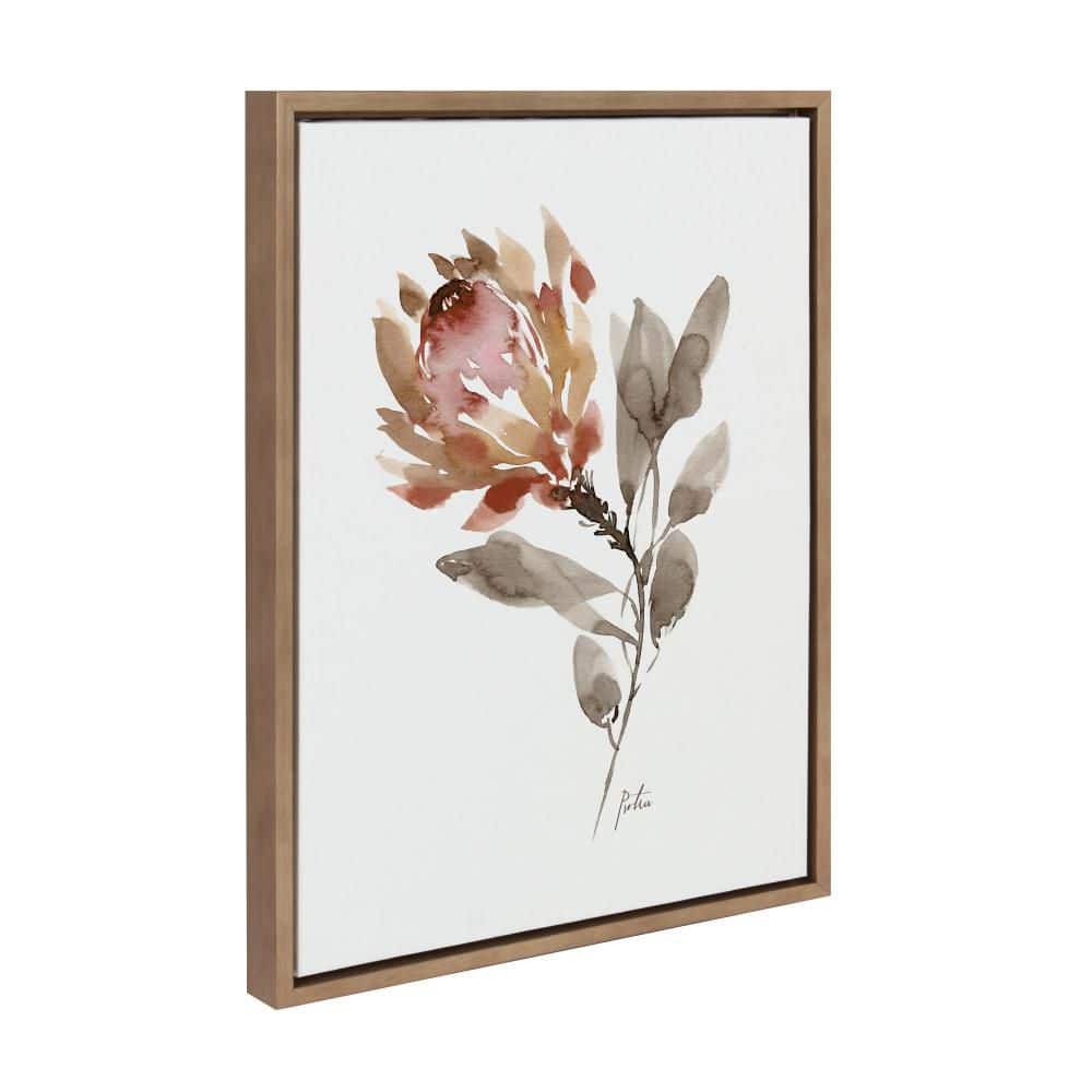 Wild King Protea Floral Print on Canvas with Polystyrene Frame