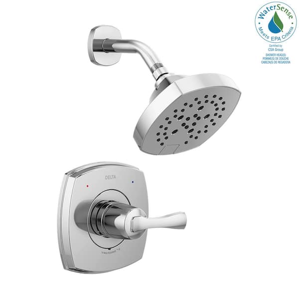 Delta Stryke 1-Handle Wall Mount 5-Spray Shower Faucet Trim Kit in Chrome (Valve not Included)