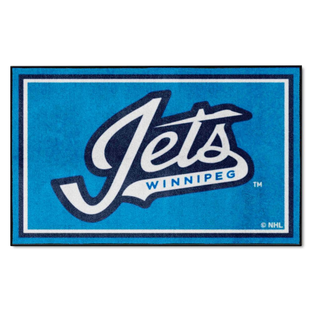 FANMATS Winnipeg Jets 4ft. x 6ft. Plush Area Rug 38730 The Home Depot