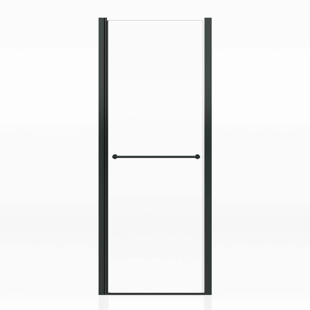 34-36 in. W x 72 in. H Pivot Semi-Frameless Swing Shower Door in Matte Black with Frosted Tempered Glass price history on PriceWatchPro
